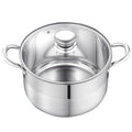 8 Quart Stainless Steel Stockpot with Glass Lid PFOA-Free PFAS-Free Sauce Pans Compatible with Gas Stoves Kitchen Essentials