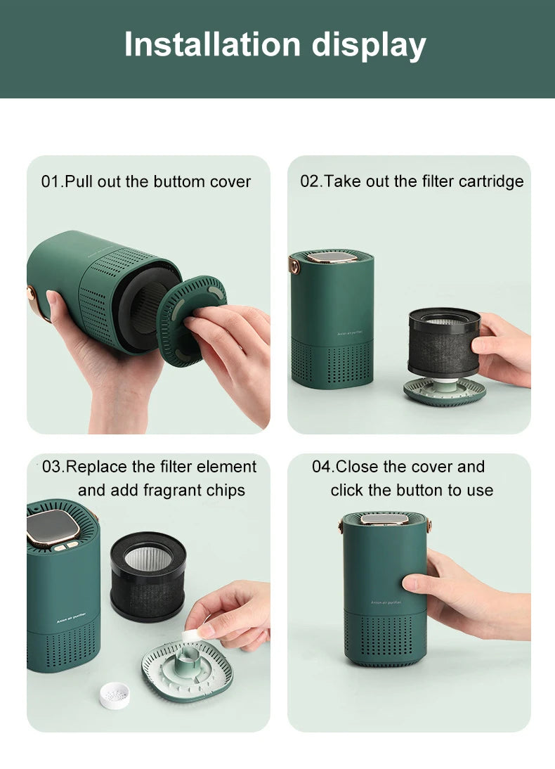 Purificador de Ar Xiaomi Mijia Ionizador Gerador de Íons Negativos Remoção de Odor de Fumaça de Cigarro Filtro HEPA PM 2.5 Purificador de Ar