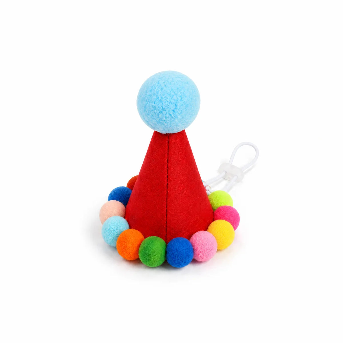 Chapéu de Aniversário para Animais de Estimação, para Gatos e Cães Pequenos, Boné de Feltro Ajustável em Forma de Cone, Fantasia Colorida com Pom Pom, Acessório para Fotos e Celebrações Kasa & Pet