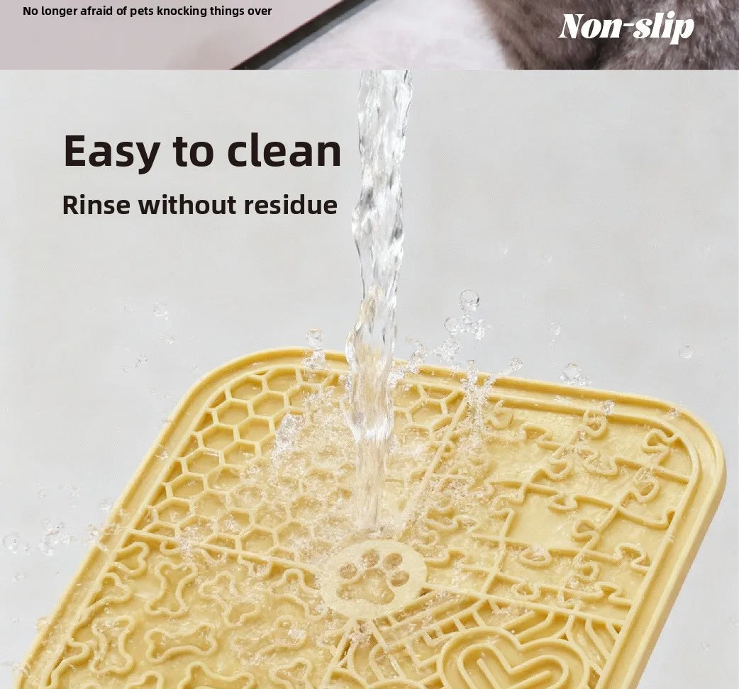 Tapete de Silicone para Lamber para Cães e Gatos, Almofada de Alimentação Lenta, Alívio da Ansiedade, Banho e Higiene, Suprimentos para Animais de Estimação