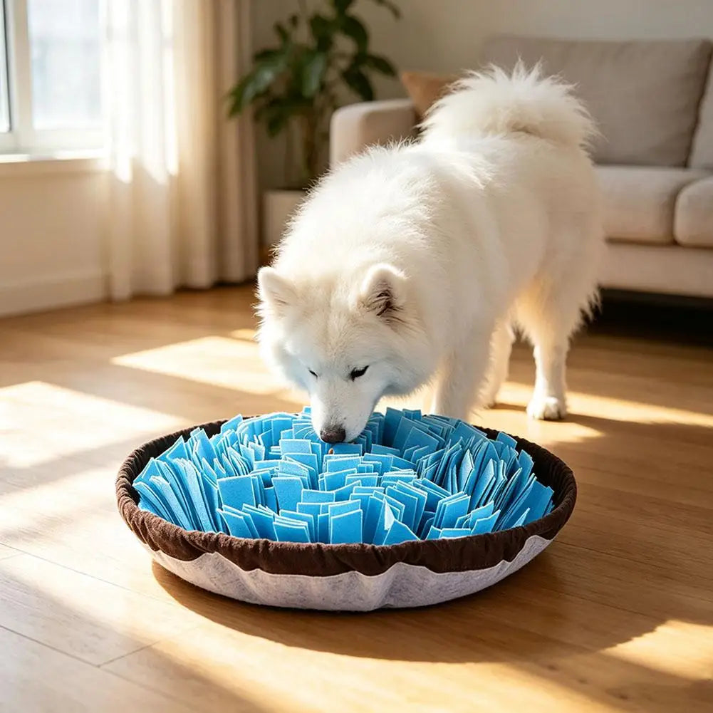 Tapete de busca para cães, jogo interativo de busca de alimentos, brinquedo em forma de tapete para alimentação lenta, ideal para o treino de cães, estimula as habilidades naturais de busca de alimentos.