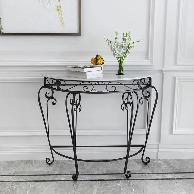 Mesas de consola nórdicas de ferro forjado, mesa de consola para corredor, mesa de entrada, móveis para sala de estar, decoração de corredor