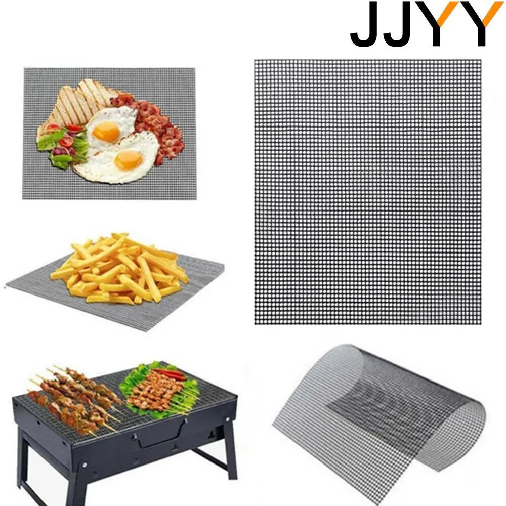 Tapete de Grelha para Churrasco ao Ar Livre JJYY, Tapete de Grelha Antiaderente e Resistente a Altas Temperaturas, Tapete para Churrasco