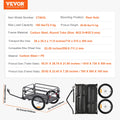 SucceBuy Carrinho de vagão dobrável para bicicleta, trailer de carga de bicicleta de 160 libras com engate universal, armazenamento compacto, adequado para rodas de bicicleta de 22 "-28"