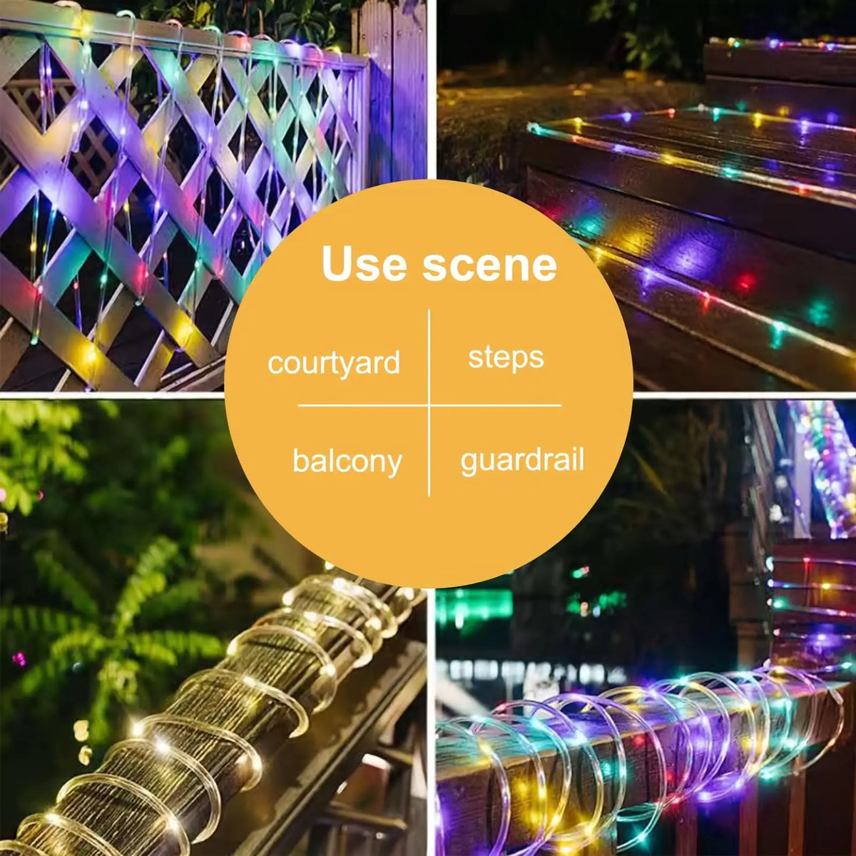 Luzes de Cordão Solar 200 LED à Prova d'Água para Exterior, Luzes de Fada Alimentadas por Energia Solar com 8 Modos para Decoração de Natal em Jardim, Quintal e Árvore