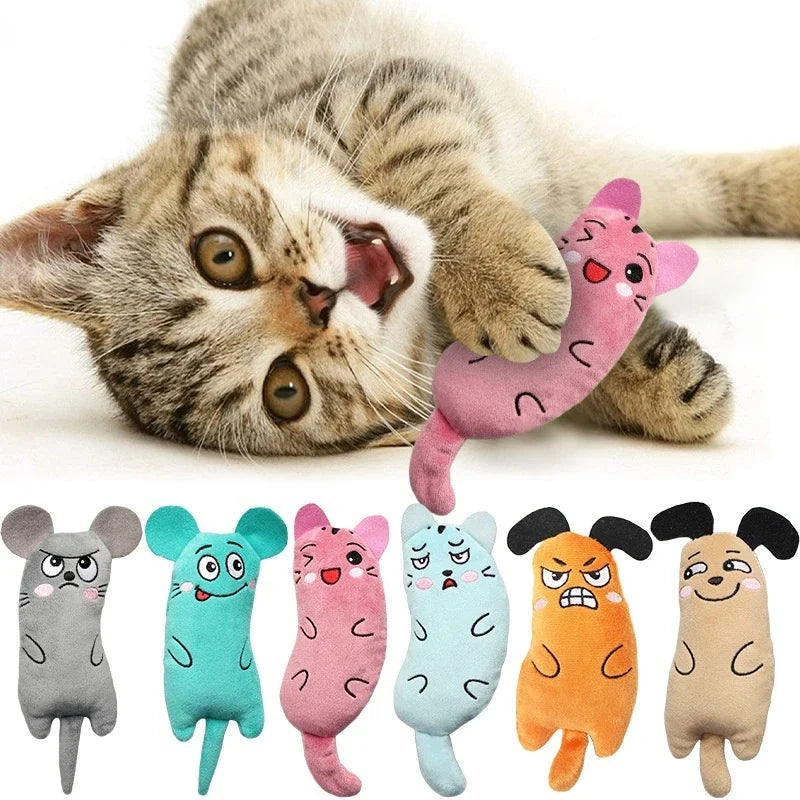 Brinquedo de Mastigar para Gatinhos, Brinquedo de Pelúcia Engraçado e Fofo, Brinquedo Interativo para Gatos com Catnip para Moer os Dentes, Mordedor para Garras, Catnip para Gatos, Muito Vendido