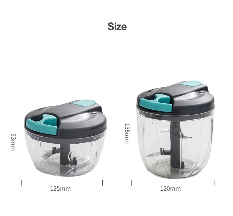 Moedor De Carne Manual Chopper De Alho, Cortador De Legumes, Triturador De Legumes, Gadgets De Cozinha, 500 ml, 900ml