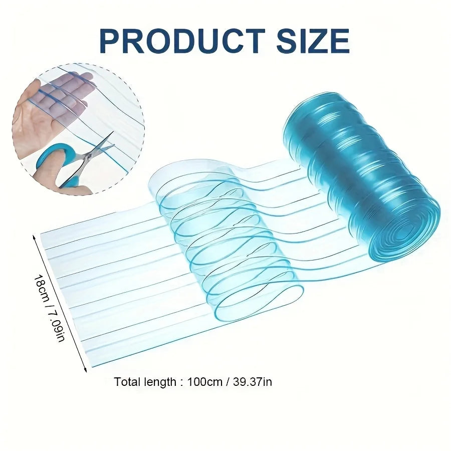 Cortinas de isolamento transparentes à prova d'água para animais de estimação no inverno, cortina de porta de PVC, aba de porta para cães recortável para casa de cachorro DIY