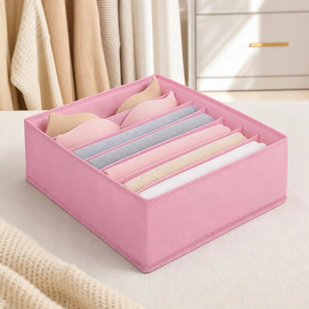 Organizadores de Roupa Íntima para Armários e Gavetas, Organizador de Sutiãs e Roupas para Guarda-Roupa, Caixa de Armazenamento Dobrável para Meias e Calças