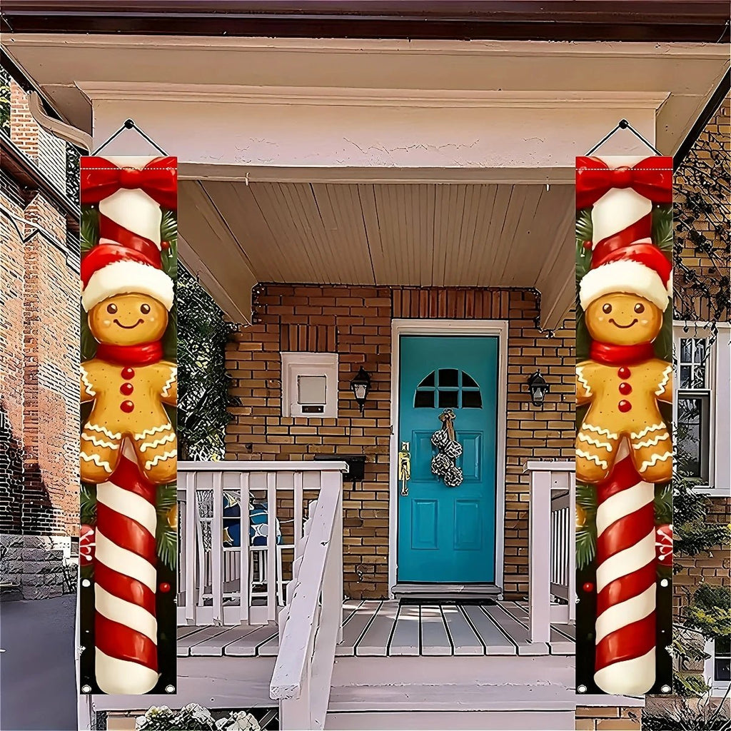 Natal pendurado porta banner feliz natal decoração para casa 2025 natal porta decoração navidad notal noel ornamento ano novo 2026