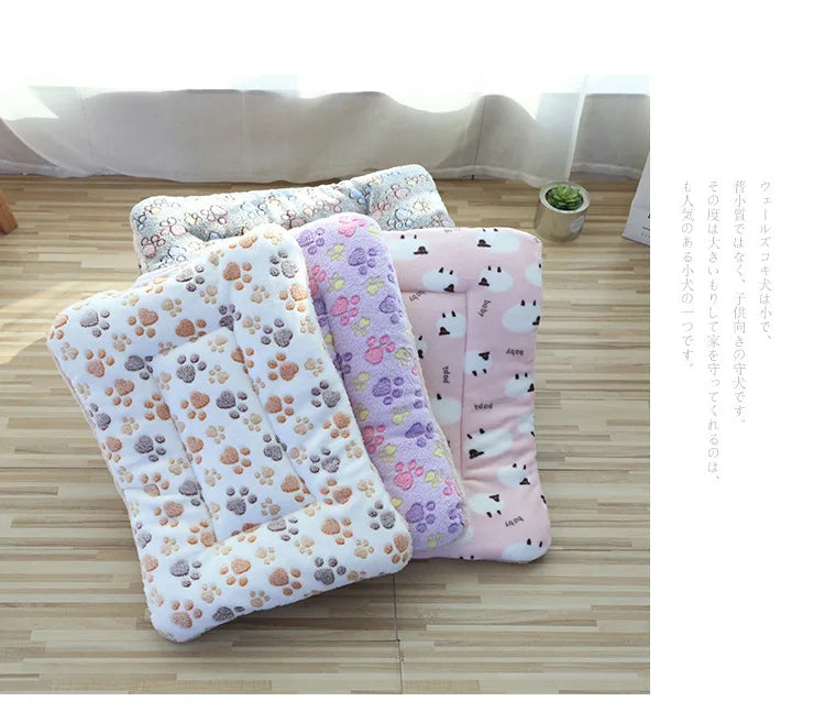 Dupla face pet esteira esteiras de pelúcia curta cama de dormir para gatos cães pequenos bonito almofada para animais de estimação cobertor quente gatinho almofada gato sofá cama