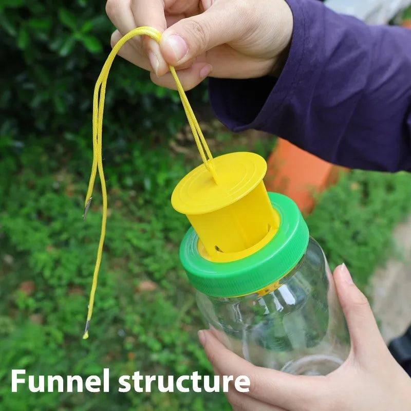 Armadilha para Moscas de 800ml em Garrafa PET com Funil para Controle Eficaz de Moscas, Tampa de PP, Isca Atrativa Natural