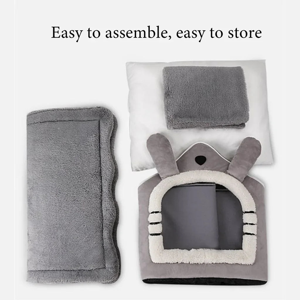Casas dobráveis para cães e gatos pequenos e médios, colchões, produtos para animais de estimação, cestos para cachorros, canil de inverno