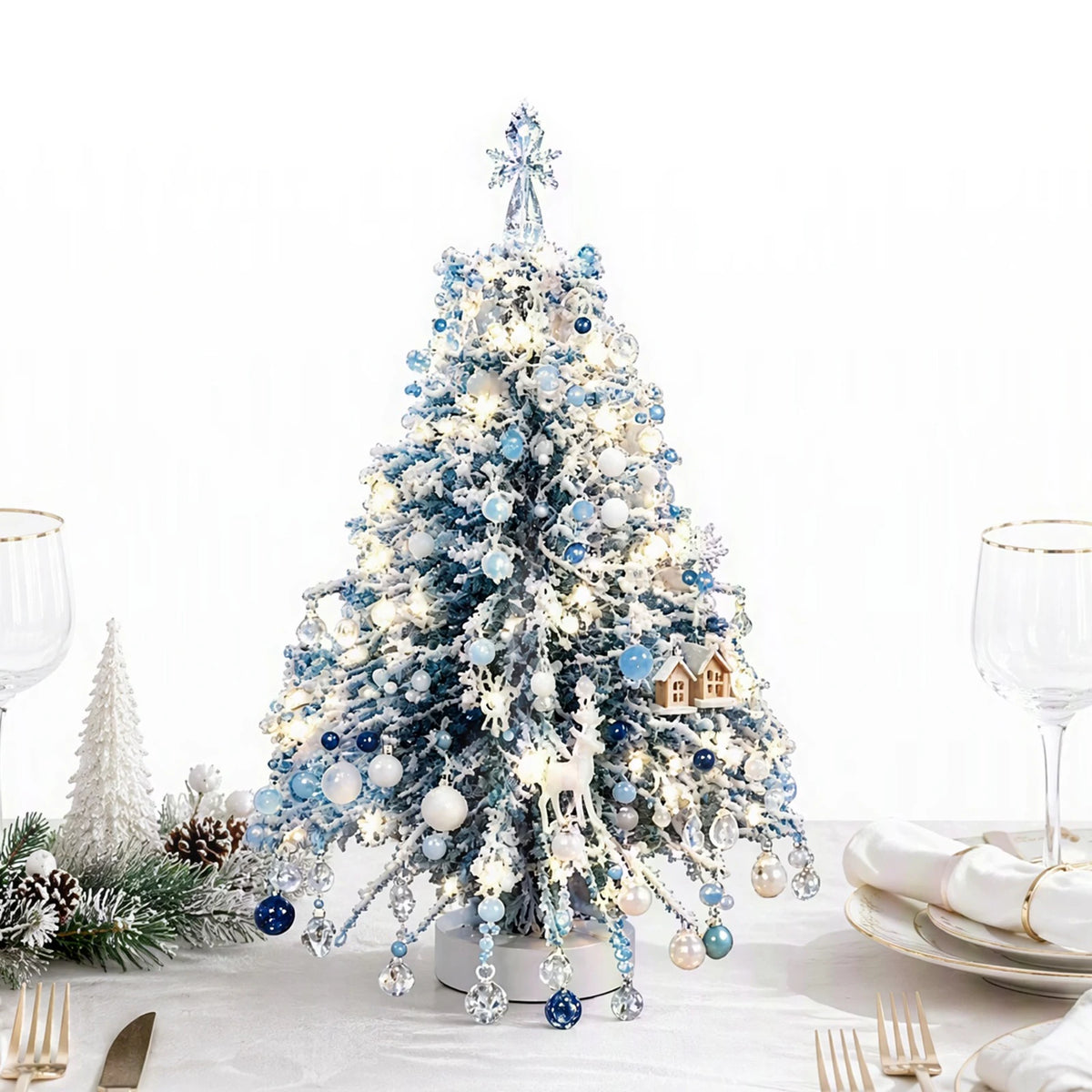Kit de Artesanato de Natal DIY: Árvore de Natal com Contas e Luzes Brilhantes para Decoração com Contas