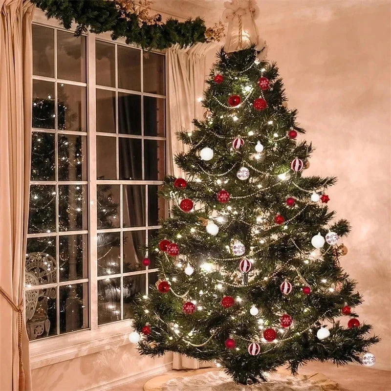 Conjunto de 44 Bolas de Natal para Pendurar na Árvore, Decoração de Natal para Casa, Presente para Festa de Ano Novo 2026