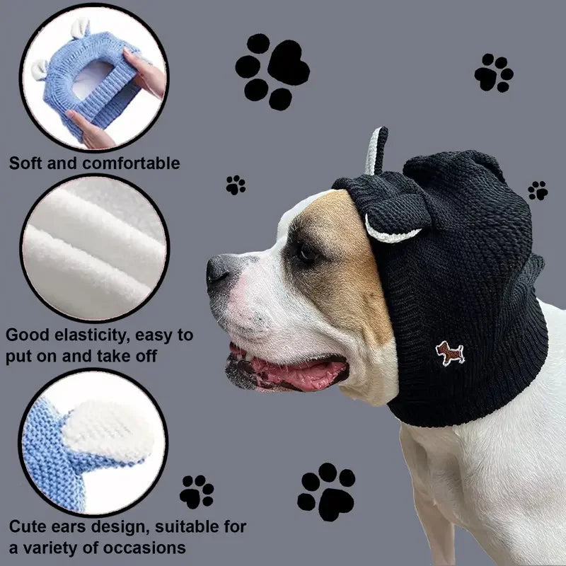 Chapéu de inverno aconchegante para animais de estimação, proteção para os ouvidos, chapéu quente para cães médios e grandes, ideal para caminhadas ao ar livre, clima frio, fantasia de férias
