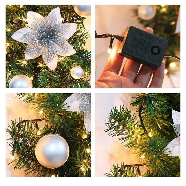 2.7m 5 cores decorações de natal guirlanda decoração rattan luzes grinalda decorado lareira escadas parede porta decoração