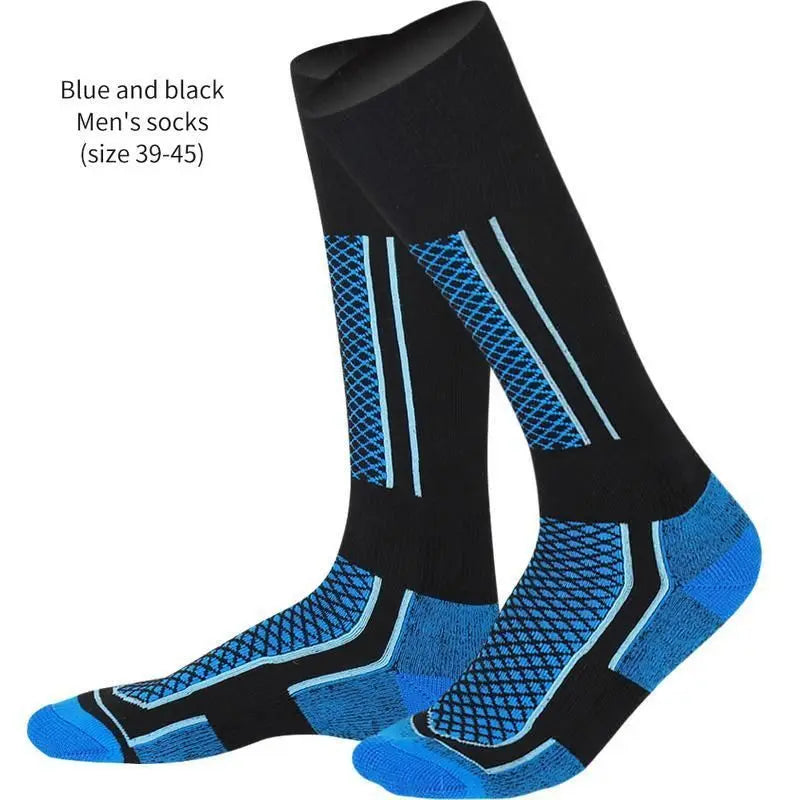 1 Pair Winter Warm Thickened Ski Stockings Hiking Socks for Women, Men, and Children Anti-Cold Skiing Outdoor High Sports Socks