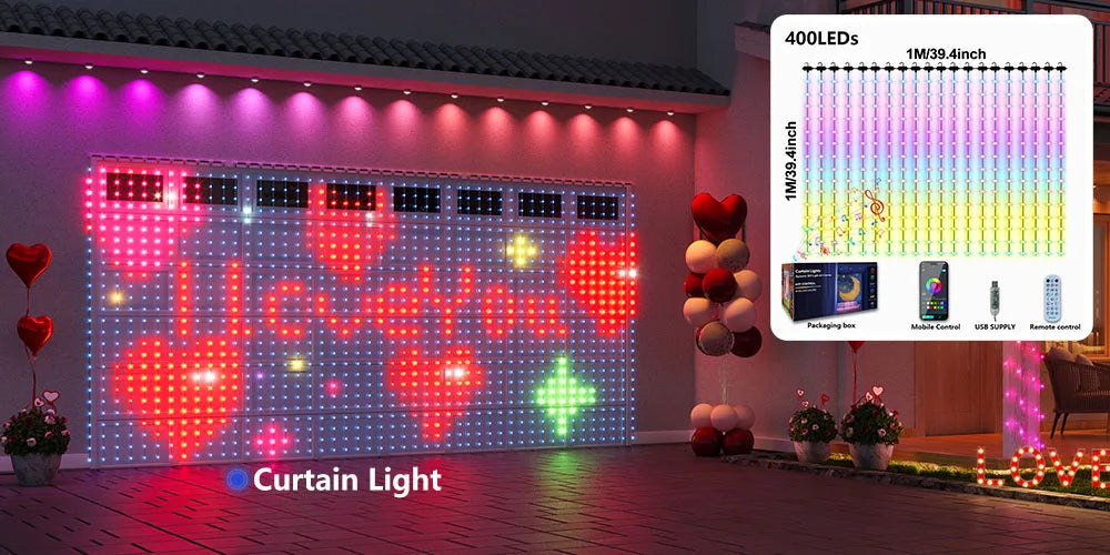 Presentes de Natal 2027, 1,8m/5,9ft, 400 LEDs, Luzes de Cordão para Árvore de Natal, Luzes Decorativas Internas com Mudança de Cor para Decoração de Casa em Feriados