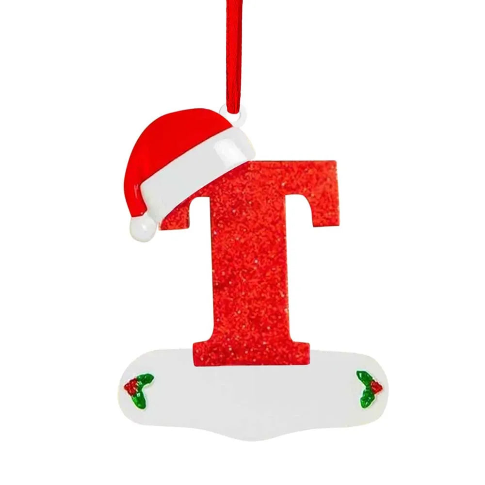 Personalize Decoração De Natal, 26 Letras, Pingente para Árvore De Natal Decor,DIY Nome Ornamento