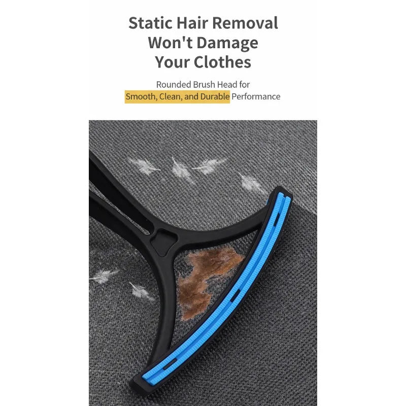 Escova Removedora de Pelos de Animais de Estimação de Dupla Face, Ferramenta Eficiente para Limpeza de Pelos de Gatos e Cães, Dispositivo Reutilizável para Remoção de Pelos