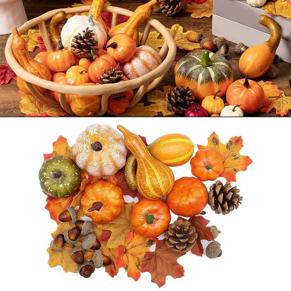 Decoração de Outono para Casa, Decoração Reutilizável para Feriados, Folhas de Outono, Acentos Decorativos para Ação de Graças e Halloween
