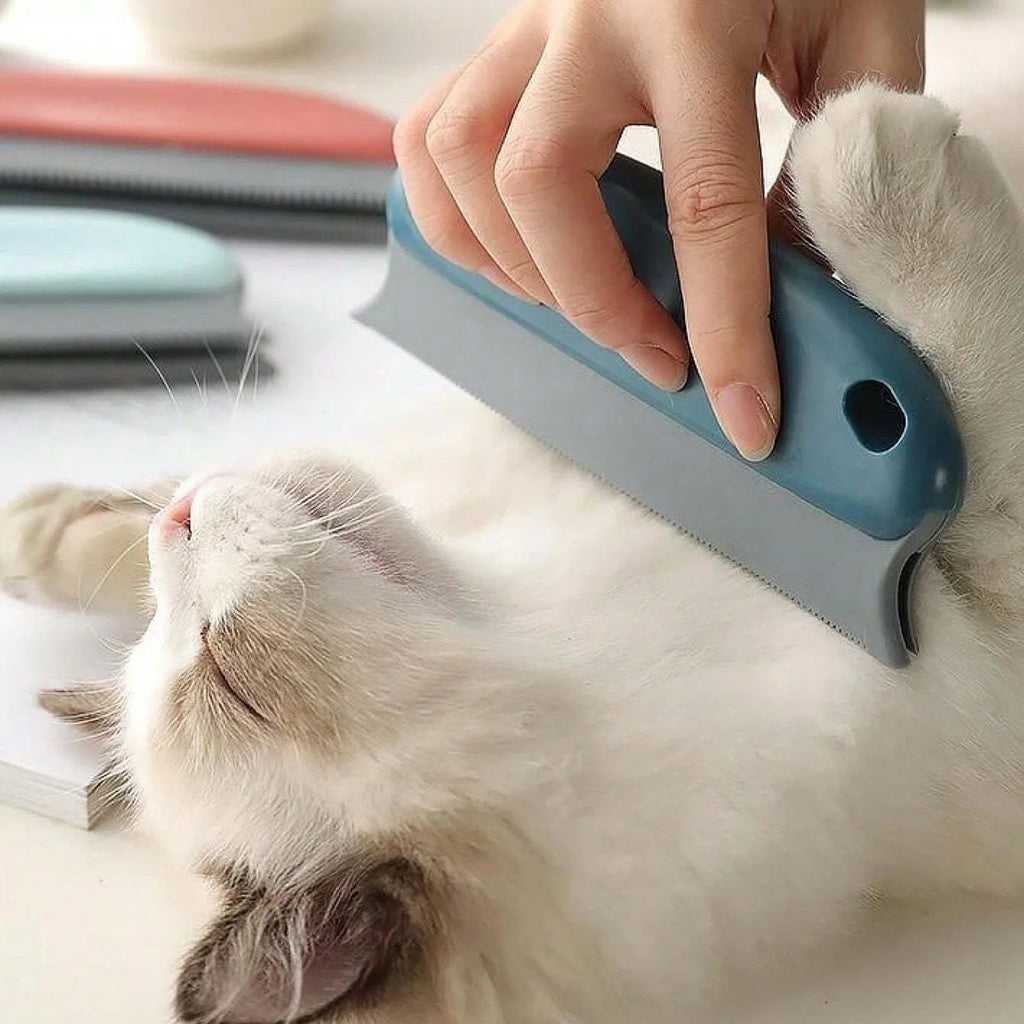 Escova removedora de pêlos de animais de estimação eficaz para gatos e cães - rasga suavemente a lã e limpa a pele para uma casa limpa e arrumada