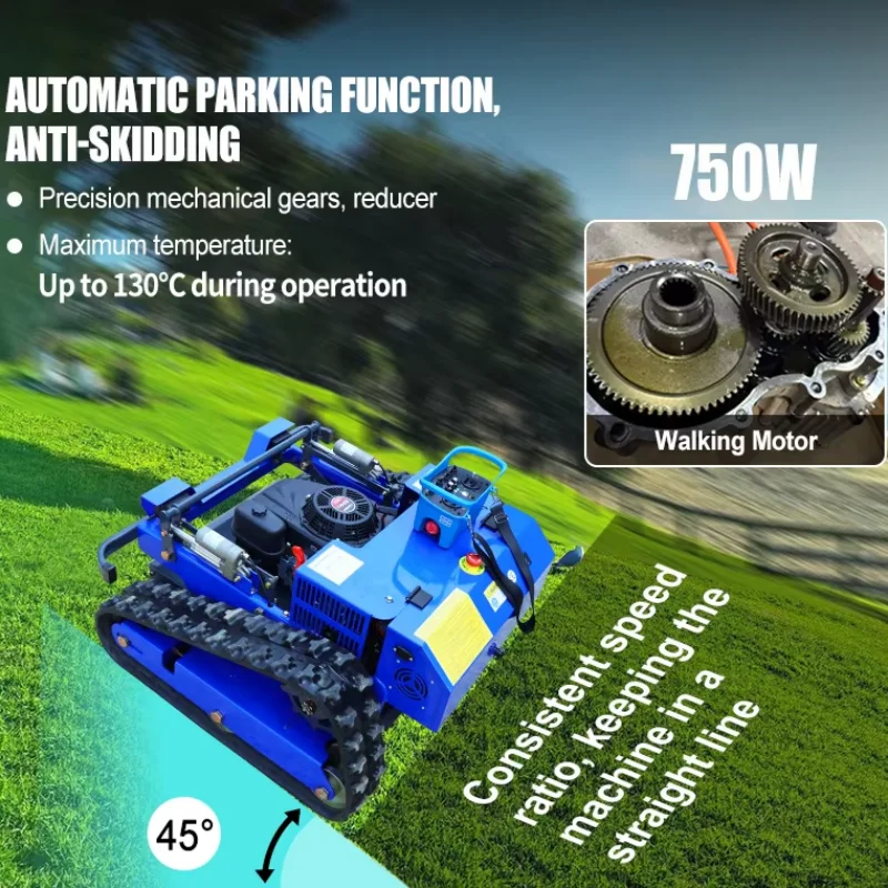 Cortador de grama com controle remoto personalizado, cortador de grama sem fio autopropelido de 4 tempos com motor elétrico, adequado para gramados de jardim