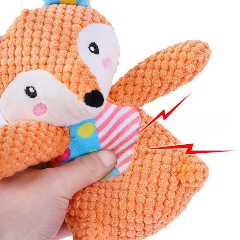 Brinquedo de pelúcia para animais de estimação, brinquedo interativo para limpeza de dentes, estilo animal fofo, resistente à mordida, filhote de cachorro estridente, brinquedo de mastigar, suprimentos para animais de est