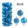 24 pçs 3cm enfeites de bola de natal vermelho azul rosa glitter ouro bola de natal pingentes árvore de natal pendurado decoração 2026 ano novo