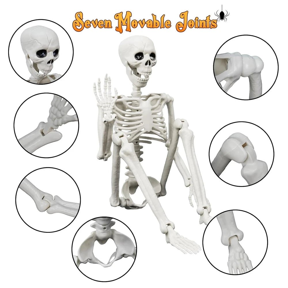 Decorações de Esqueletos Humanos e de Cães para Halloween - Decoração de Halloween Realista e Articulada de 36" para Interiores, Exteriores, Jardins e Cemitérios - Kasa & Pet