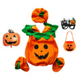 Macacão Infantil 2026 para Meninas e Meninos, Fantasia de Abóbora de Halloween com Chapéu, Cosplay para Apresentação em Palco, Fantasia para Festa de Natal