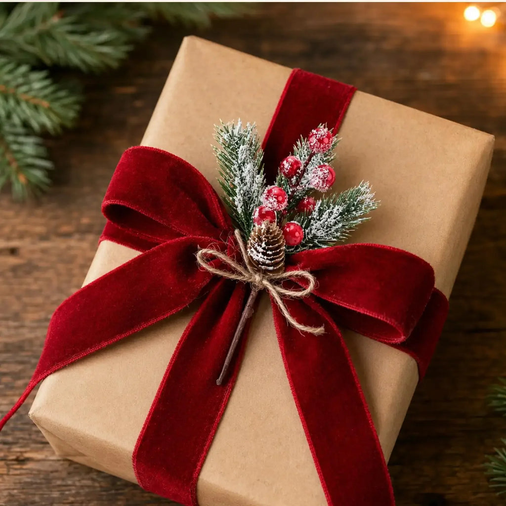 Galhos Artificiais de Frutas Vermelhas e Pinhas para Guirlandas de Natal, Enfeites para Árvore de Natal, Ramos de Pinheiro Perene