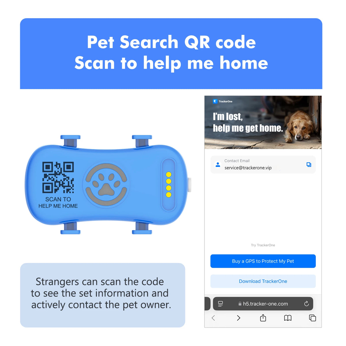 Rastreador GPS para Cães e Gatos com IoT Integrado, Rastreamento por SIM e WiFi, Distância Ilimitada, Localizador Anti-Perda com Código QR, Assinatura Necessária