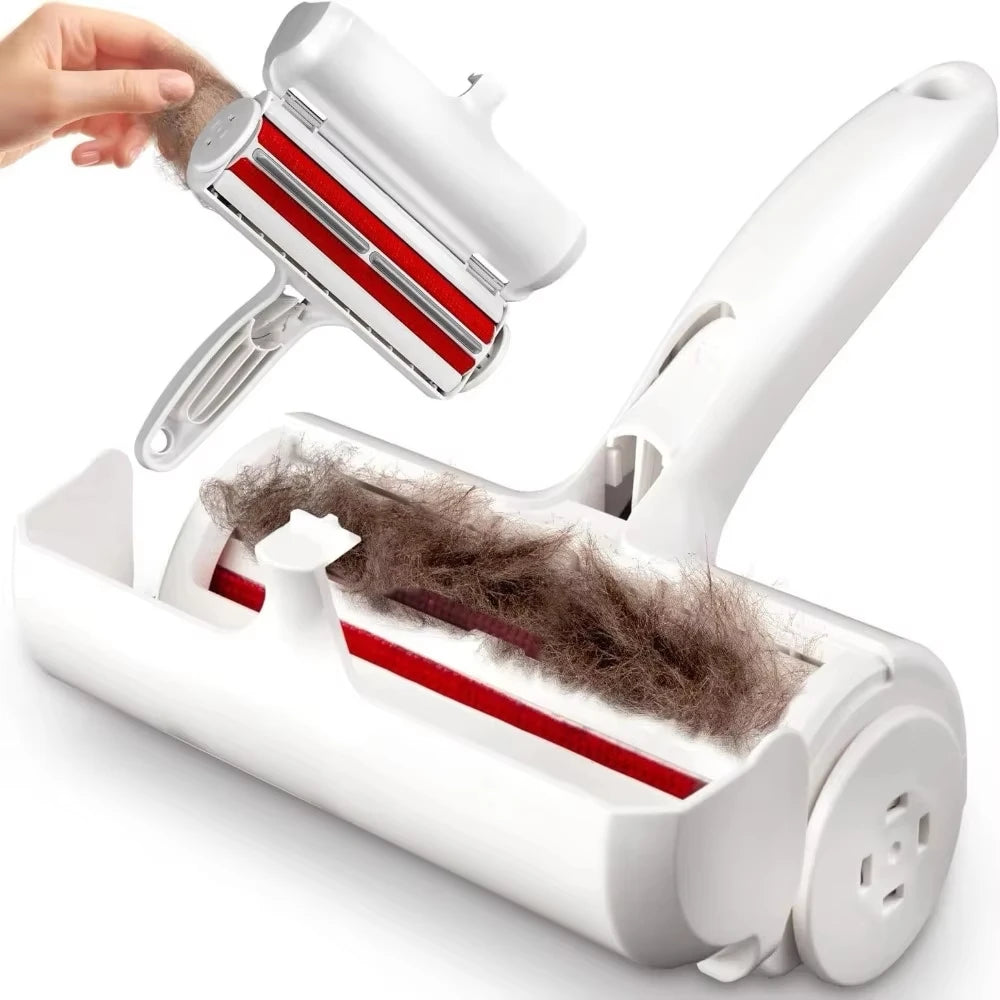 Removedor de pelos de animais lavável e reutilizável, portátil, para remover rapidamente pelos soltos de animais em tecidos.