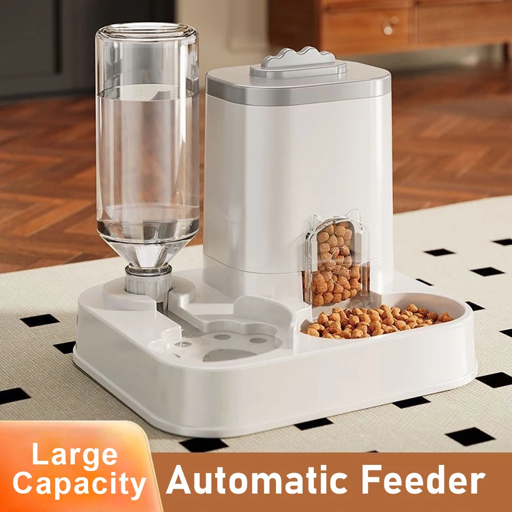 Alimentadores e dispensadores de água automáticos para animais de estimação de grande capacidade, adequados para cães e gatos