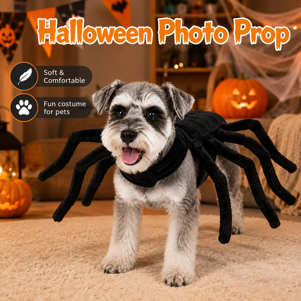 Fantasia de Aranha para Gatos e Cães Pequenos e Médios para o Halloween, Roupa Engraçada para Cosplay, Fantasia de Festa para Filhotes