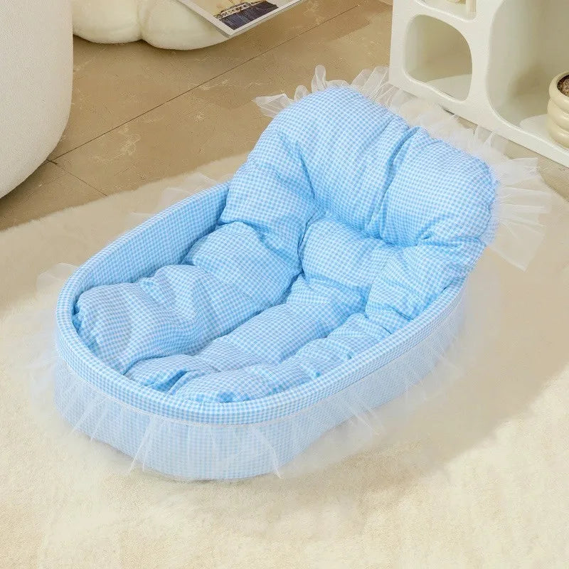 Cama para Gatos Cor Macaron, Casinha para Cães Pequenos, Removível, Lavável, Universal para Quatro Estações, Macia e Quente