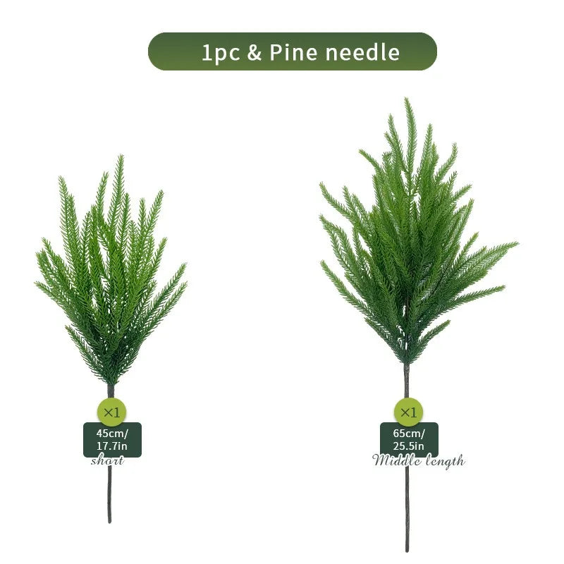 Artificial Pine Needles Decoração De Natal, DIY Fake Plants, Home Acessórios