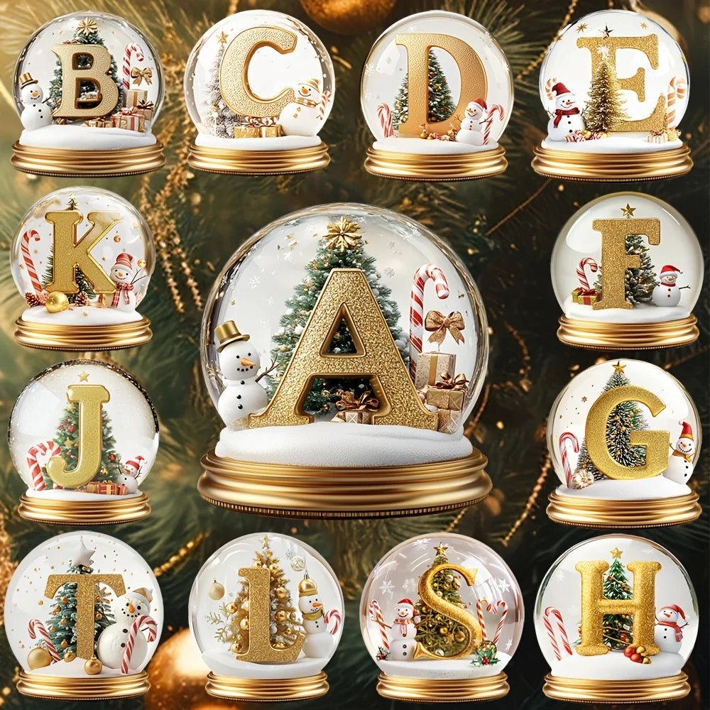 Decorações de árvore de natal letras mistas ornamento de mesa família retrato decoração fazenda férias decoração de mesa acrílico