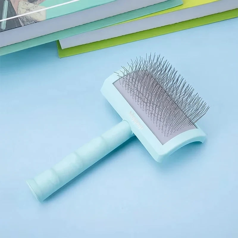 Cão aliciamento pente derramar cabelo remover agulha escova slicker massagem nó aberto pente ferramenta de cabelo grande cão suprimentos para animais de estimação acessórios