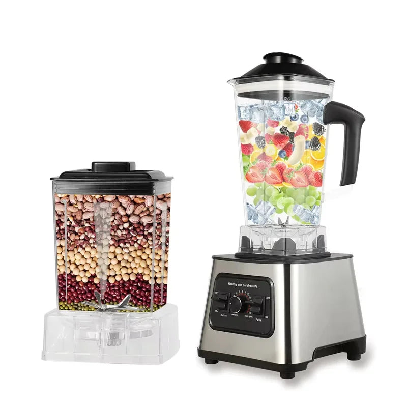 Liquidificador Comercial de Alta Potência 400W, Mixer Estacionário, Processador de Alimentos para Smoothies e Gelo, Liquidificador de Alta Potência para Cozinha, Livre de BPA