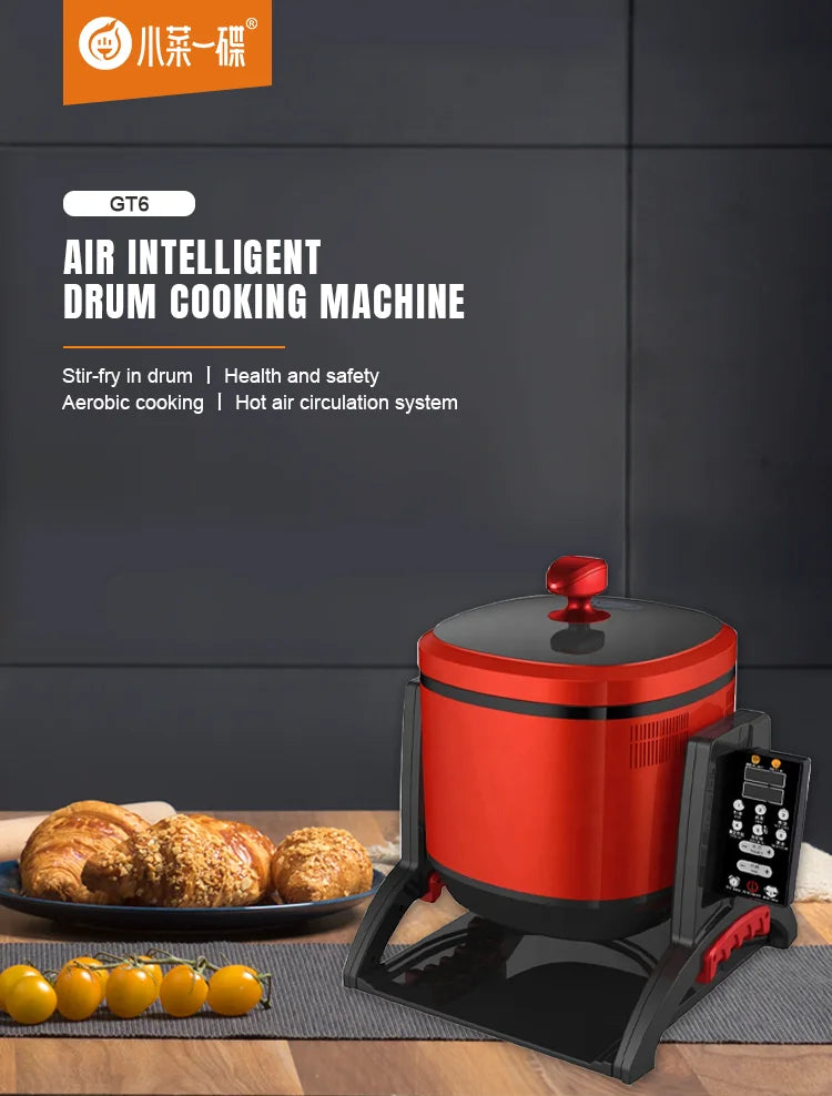 Equipamento de cozinha, máquina de cozinhar automática, tipo tambor inteligente