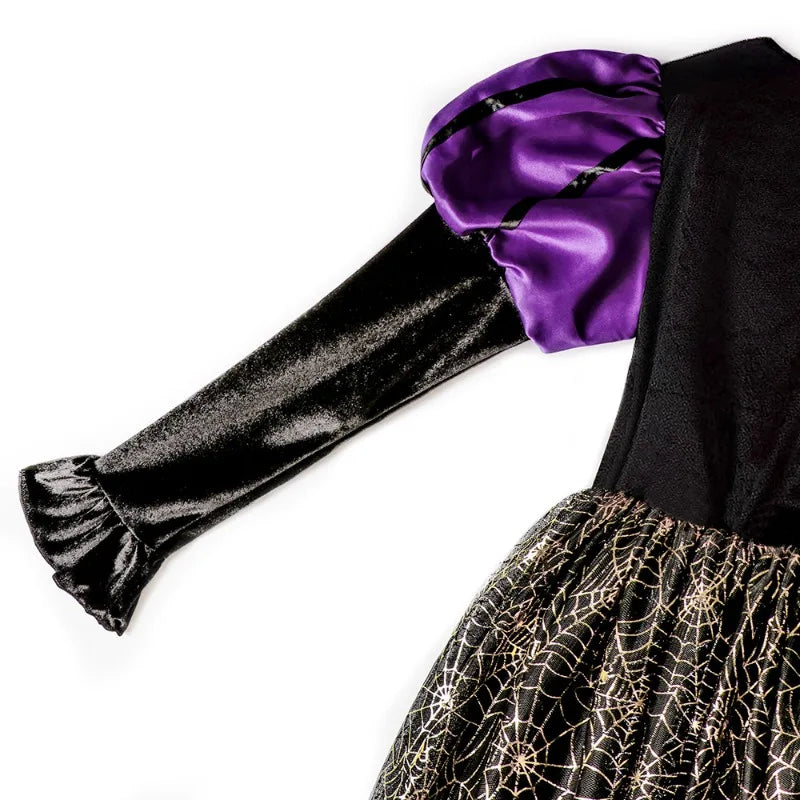 Fantasia de bruxa de Halloween para meninas, vestidos de vampiro para crianças, roupas de festa de carnaval, roupas para crianças