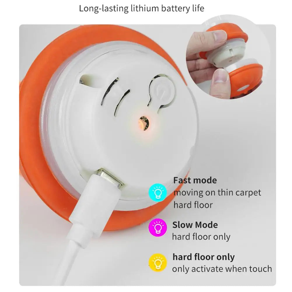 Bola Interativa para Cães, Brinquedo que Ativa com Movimento, Bola Rolante para Filhotes/Cães Pequenos, Brinquedo Automático Recarregável via USB