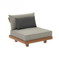 Stylish Outdoor Waterproof Teak Sofa Set Weather Resistant Solid Wood Furniture Ideal For Patio Villa Garden Outdoor Layout