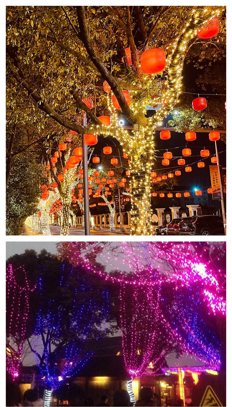 32m 22m 12m led luzes de corda solares vários modos painéis solares natal luzes ao ar livre à prova dwaterproof água estrelado luzes de fadas de natal