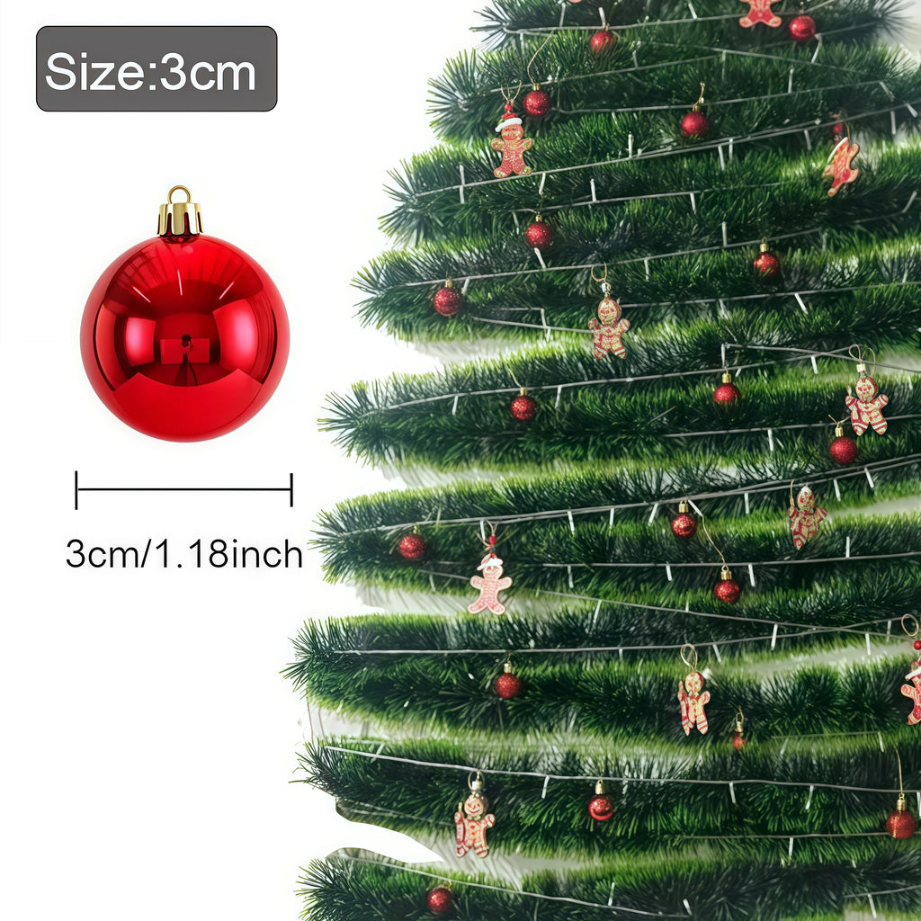 24 pçs 3cm bolas de natal decorações de natal enfeites de árvore bola de natal pendurado pingentes de árvore decoração de festa em casa presente de ano novo