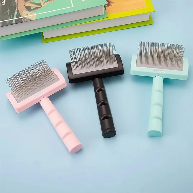 Cão aliciamento pente derramar cabelo remover agulha escova slicker massagem nó aberto pente ferramenta de cabelo grande cão suprimentos para animais de estimação acessórios