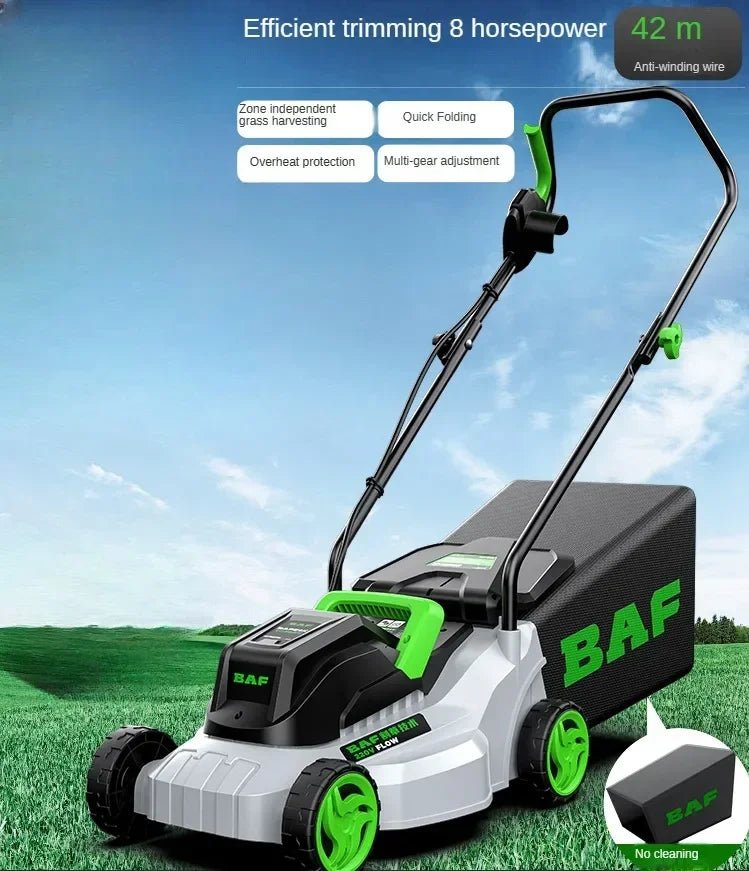 Cortador de grama elétrico de alta potência – perfeito para jardas grandes, eficiência estilo push e operação com fio incluída - Kasa & Pet